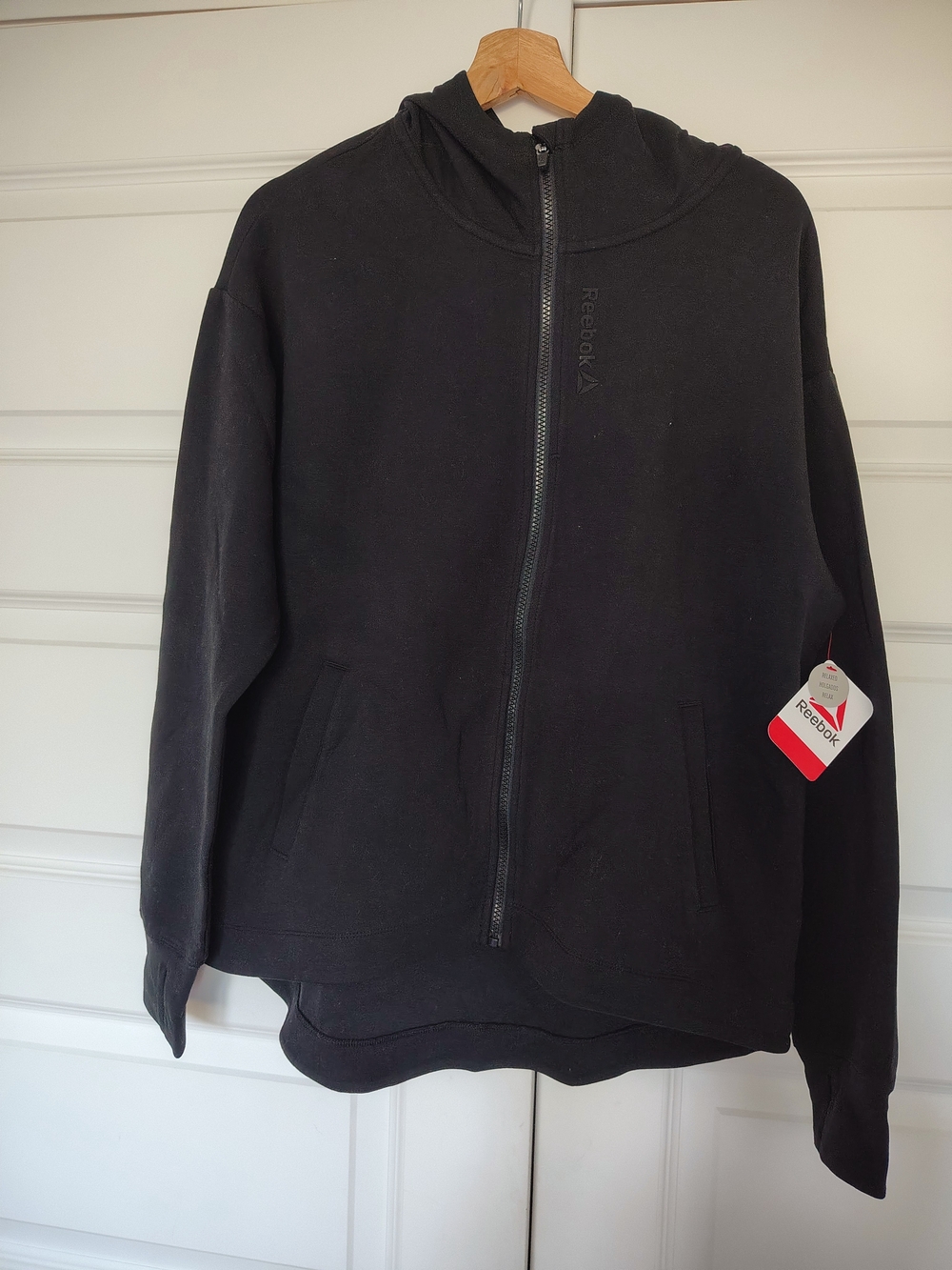 Reebok Black Full-Zip Lightweight Hoodie Jacket